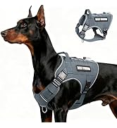 MOOGROU Tactical Dog Harness for Large Dogs,No Pull Military Dog Vest with Handle,Reflective Heav...