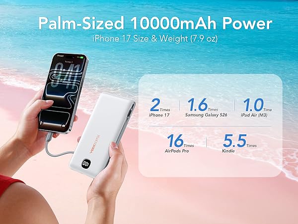 Palm-Sized 10000mAh Power