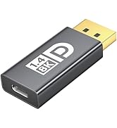 8K@60Hz USB C to DisplayPort 1.4 Adapter,Bidirectional Type C to Display Port Adapter,Thunderbolt...