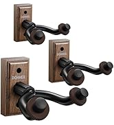Donner Guitar Wall Mount, 3 Pack Guitar Wall Hanger, Black Walnut Guitar Hanger Wall Hook Holder ...