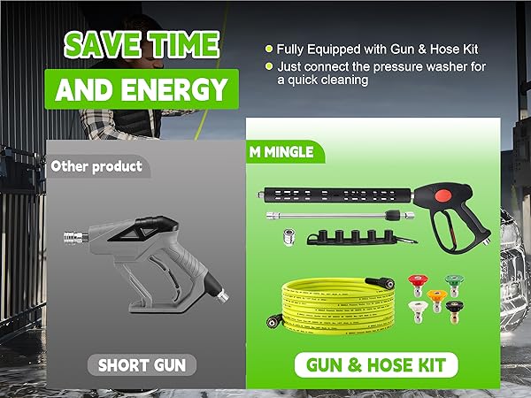 power washer hose and gun