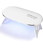 MIRAGE LAYON Mini UV Light for Nails, Portable Curing Light for Gel Nail Polish, 9 LED Nail Dryer...