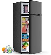 4.5 Cu.Ft Mini Fridge with Freezer, 2 Door Compact Refrigerator, Small Fridge with Adjustable The...