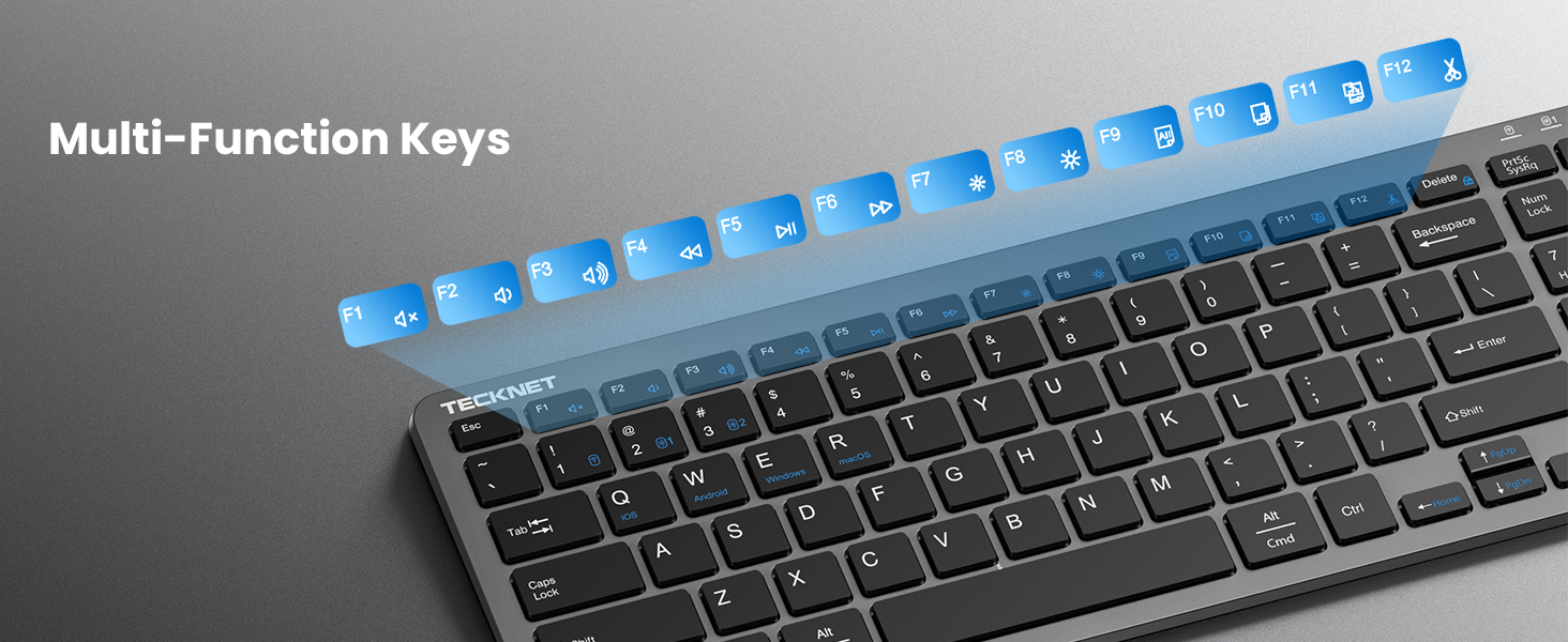 Multi media function keys