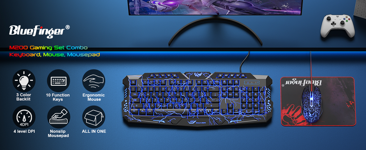gaming keyboard and mouse combo keyboard mouse set