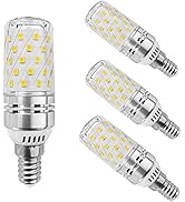 E14 12W LED Candle Light Bulbs, AC85-265V,E14 Base,3000K Warm White,120w Halogen Light Equivalent...