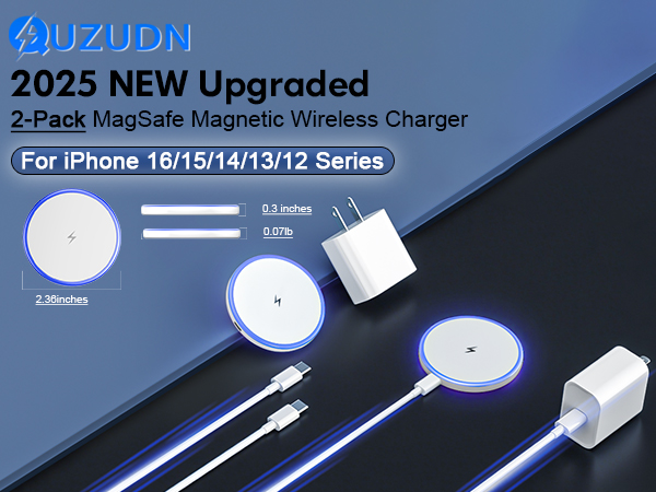 2 Pack MagSafe Magnetic Wireless Charger