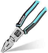 DURATECH 6-in-1 Linesman Pliers, 8.5" Multipurpose Combination Pliers with Wire Stripper/Crimper/...