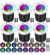 ELEGLO Landscape Inground Lighting ,10W RGB Low Voltage Landscape Lights Color Changing LED Lands...