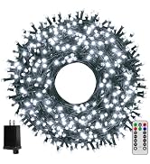 Ollny Christmas Tree Lights 400LED 132FT, Remote Plug-in Christmas Lights with Timer and 8 Modes ...