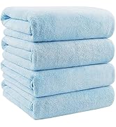 Orighty Bath Towels Pack of 4(27’’ x 54’’) - Soft Feel Microfiber Bath Towel, Highly Absorbent Mi...