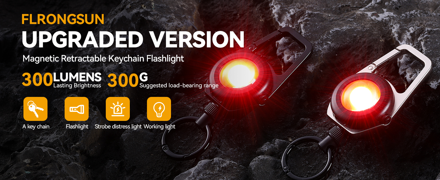 Keychain retractable flash