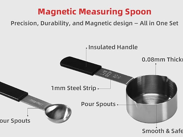 magnetic measuring cups