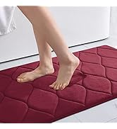 Colorxy Memory Foam Bathroom Rugs, Ultra Soft &amp; Non-Slip Bath Mat, Water Absorbent and Machine Wa...
