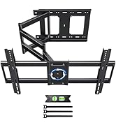 Long Arm TV Wall Mount with 180°Swivel and Tilt +5/-20° Level Adjustment, TV Bracket Screen with ...