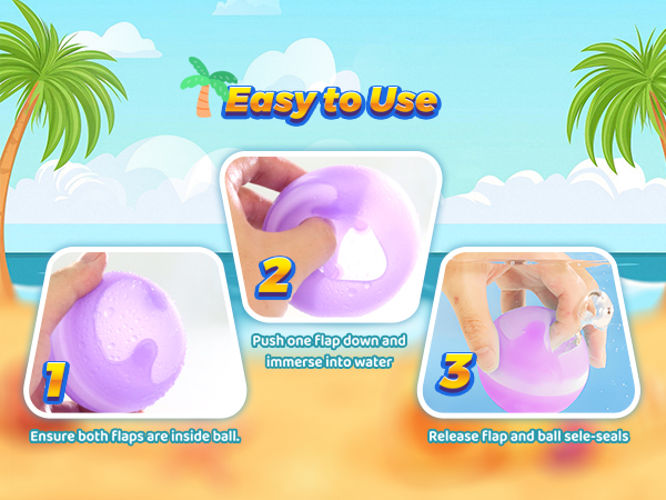 easy to use the reusable water balloons