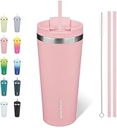 BJPKPK 22oz Tumbler With lid And Straw Stainless Steel Travel Coffee Mug Insulated Tumblers Cups,...