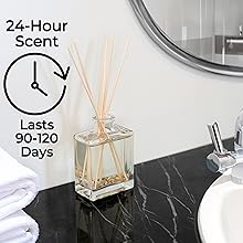 long-lasting reed diffuser, essential oil fragrance, 60-90 days scent room diffuser continuous aroma