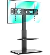 5Rcom TV Stand with Mount, Height Adjustable TV Floor Stand with Shelves for 32 37 43 50 55 60 65...