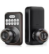 Zowill Keyless Entry with Knob - Electronic Keypad Deadbolt, Keyless Entry with Door Knob, Auto L...