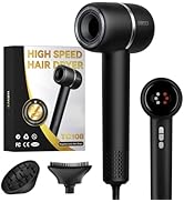 Hair Dryer with Smoothing Comb, 160000RPM High Speed Blow Dryer, Negative Ionic Hair Care, Fast D...