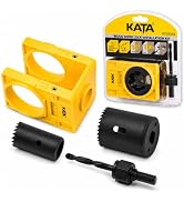 KATA 1-3/8" - 1-3/4" Door Lock Installation Kit for Wood Doors | Door Knob Drilling Kit Fits Stan...
