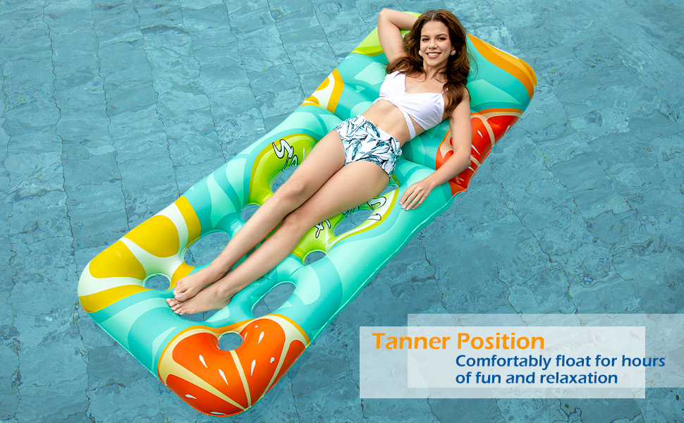 inflatable tanning pool lounger float for swimming pool adult pool floaties hevay duyt large