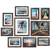 Vittanly 10 Pack Picture Frames Collage Wall Decor, Gallery Frame Set for Wall Mounting or Tablet...