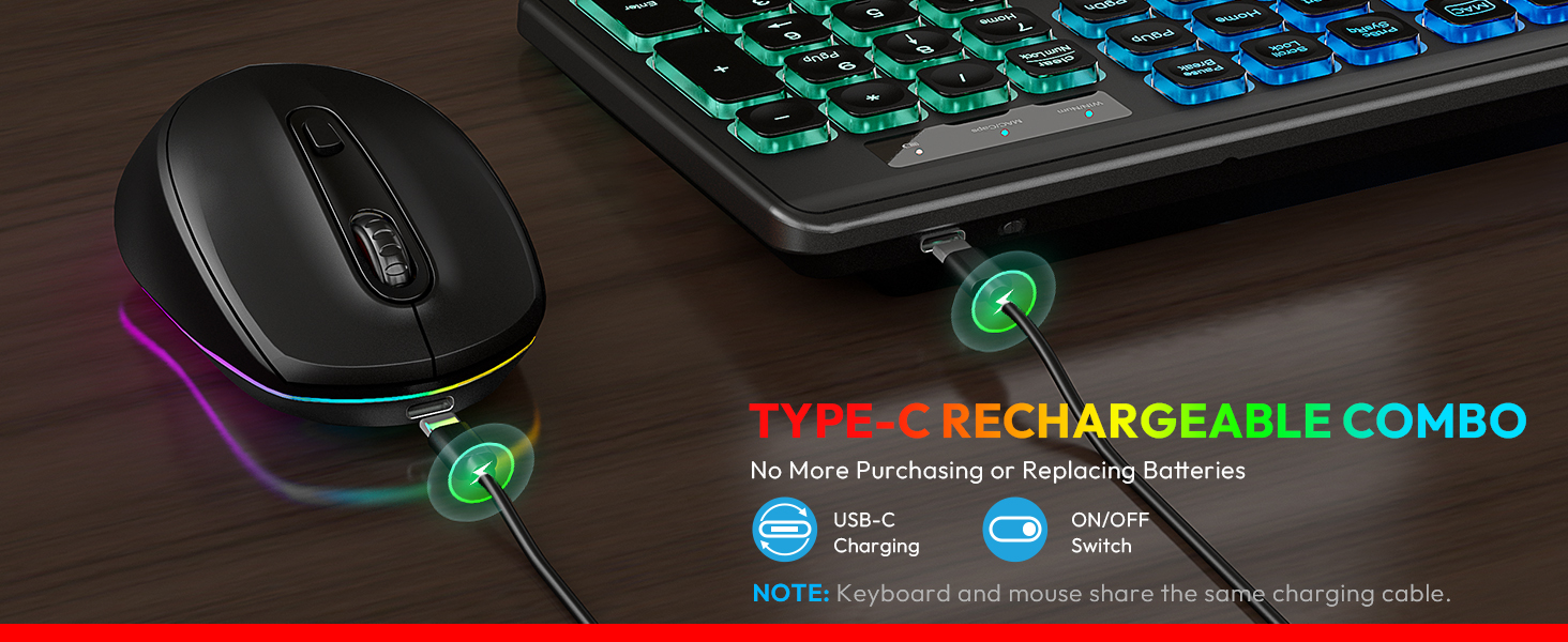 backlit wireless keyboard with quiet and light up keys