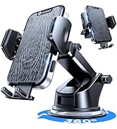 VICSEED Ultra Stable Suction Cup Car Phone Holder [360° Rotatable Base, Dual-Button Release] 3-in...