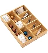 KitchenEdge Premium Utensils and Tea Bag Drawer Organizers – 14-Compartment Design with Removable...