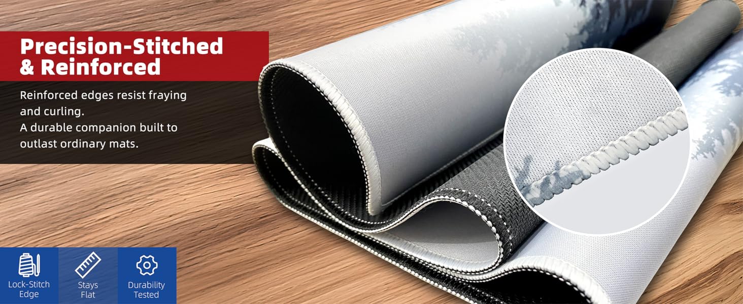 double-stitched edges