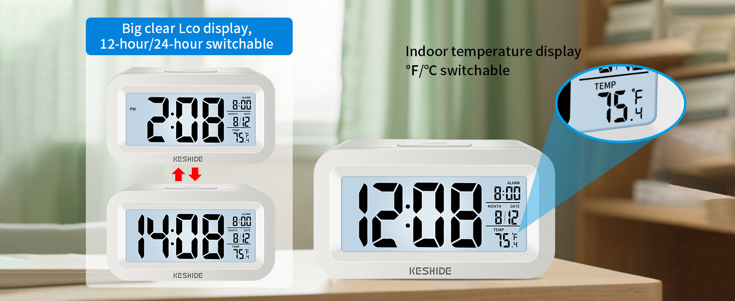 digital clock with temperature