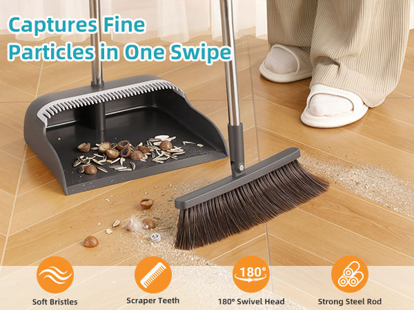 broom with dustpan combo set