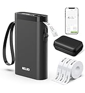 Nelko Label Maker Machine with Tape, P21 Bluetooth Label Printer with 3 Tapes & Case, Wireless Mi...