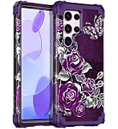 Miqala for Galaxy S23 Ultra 5G Case,Glow in The Dark Three Layer Heavy Duty Shockproof Full Body ...