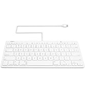 Omars MFI Certified iPad Plug-n-Go Wired Keyboard with 8-pin Lightning Connector Compatible with ...