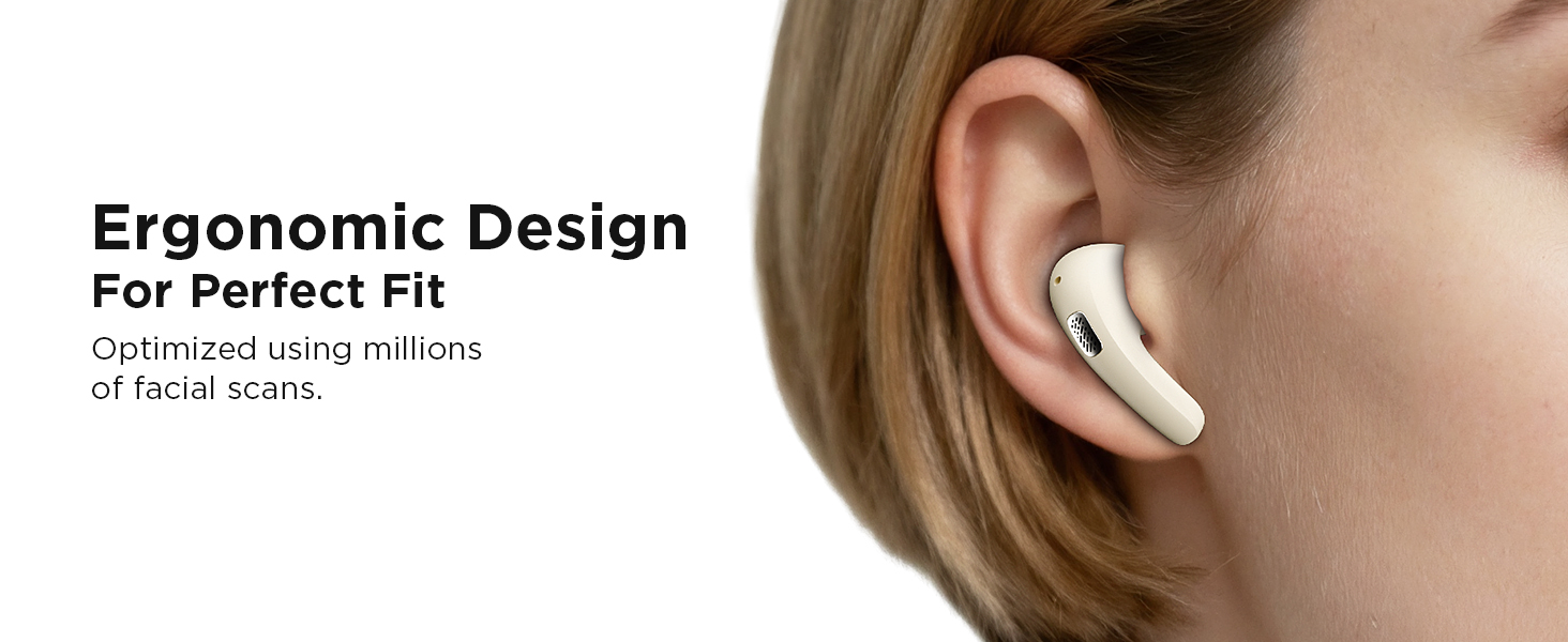 white wireless earbuds