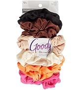 Goody Ouchless Womens Hair Scrunchie - 12 Count, Warm Tones - Suitable for All Hair Types - Pain-...