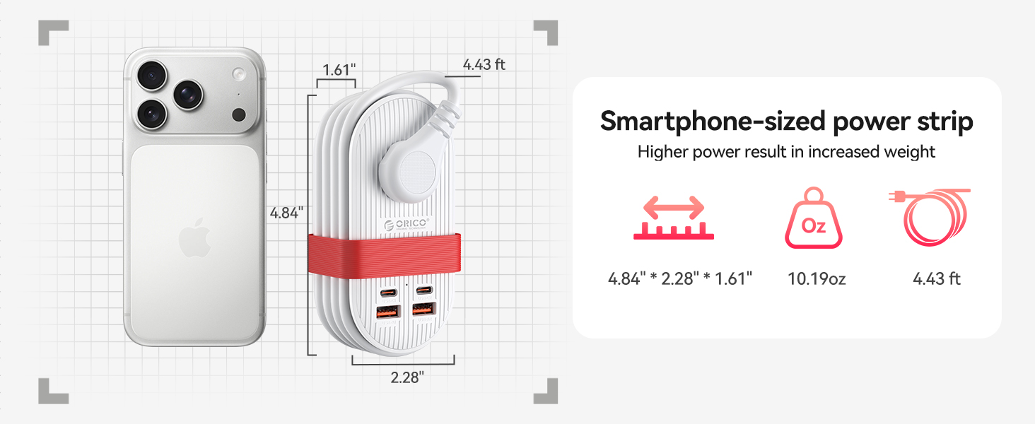compact power strip charger station home gifts travel charger