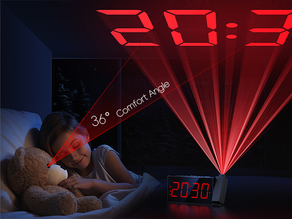 alarm clock projection on ceiling