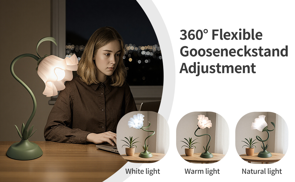 Flower Table Lamp for Bedroom