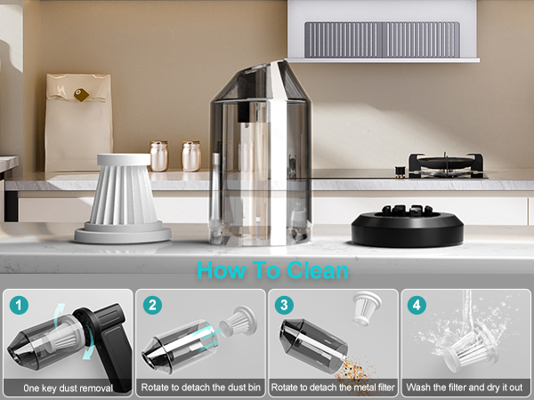 Car Vacuum Portable Cordless Electric Compressed Air Duster 2-in-1 Handheld Rechargeable Air Blower