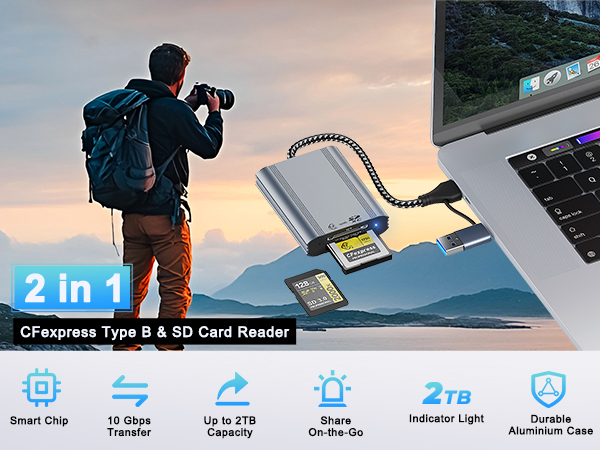 CFexpress Type B &amp;amp; SD Card Reader