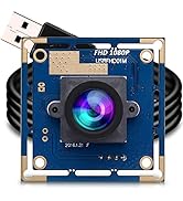 ELP USB with Camera 2.1mm Lens 1080P HD USB Security Camera Module for Computer Wide Angle High S...