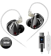 KZ Duonic USB C Headphones, Triple-Magnet Planar Magnetic + Super-Linear Dynamic Dual Driver in-E...