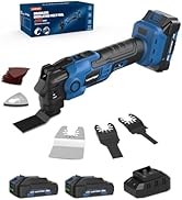 LUXTER 20V Cordless Brushless Oscillating Tool Kit, 5000-19000 RPM Variable Speed Multi-Tool with...