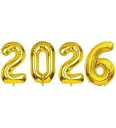 40 Inch Gold Foil Number Balloons for New Year Eve Festival Party Supplies Graduation Decorations