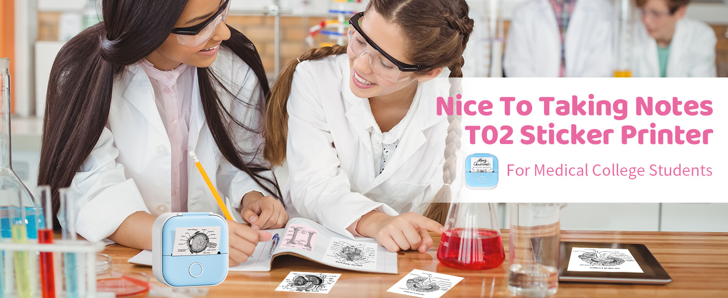 T02 Mini Sticker Printer - Wireless Sticker Maker Machine