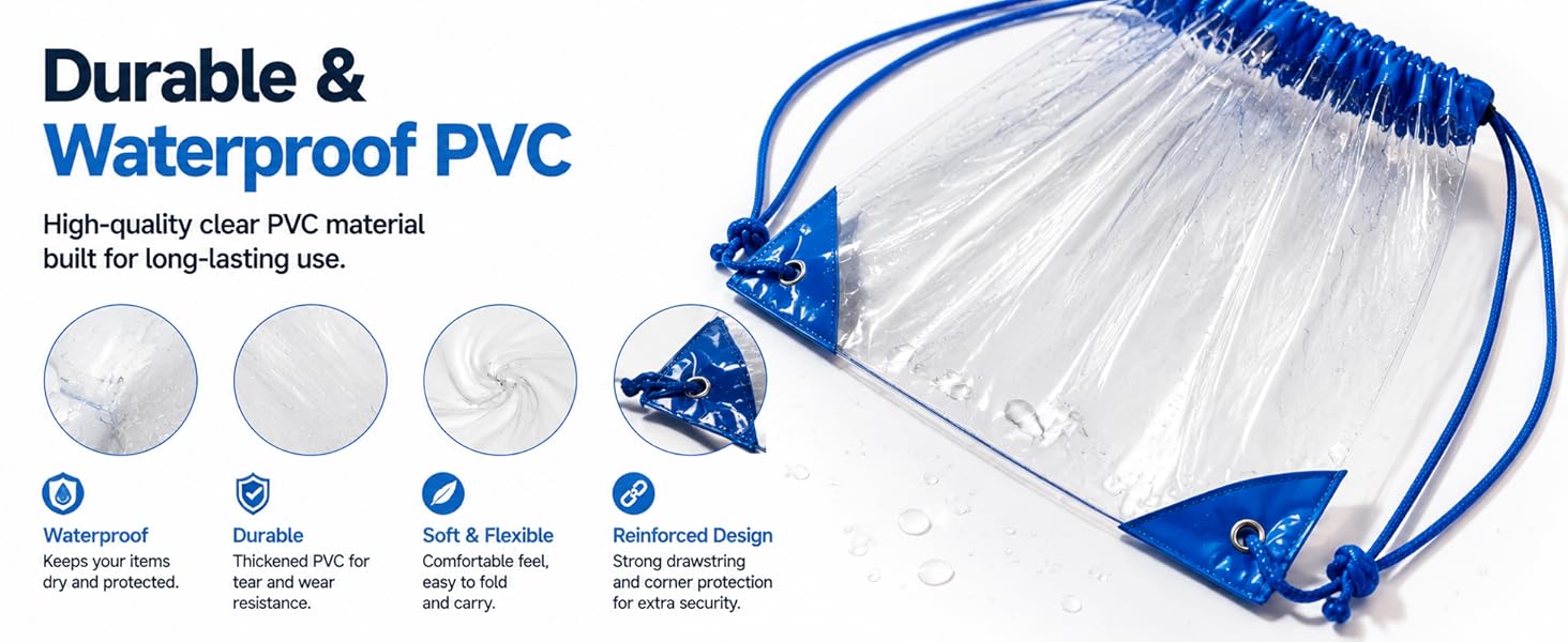 Clear Drawstring Bags